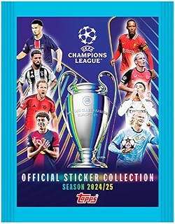 Topps - Kit com 10 Envelopes Figurinhas UEFA Champions League 2024/2025-60 Figurinhas