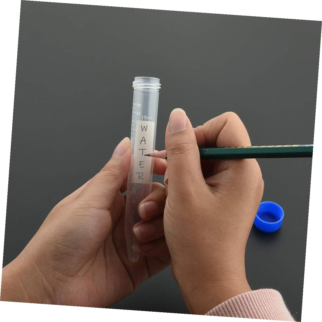 Hemobllo Tubo di prova monouso per test di tubi, in plastica, per esperimenti scientifici (15 ml x 50 50 ml x 30 provette in vetro, 81 pezzi