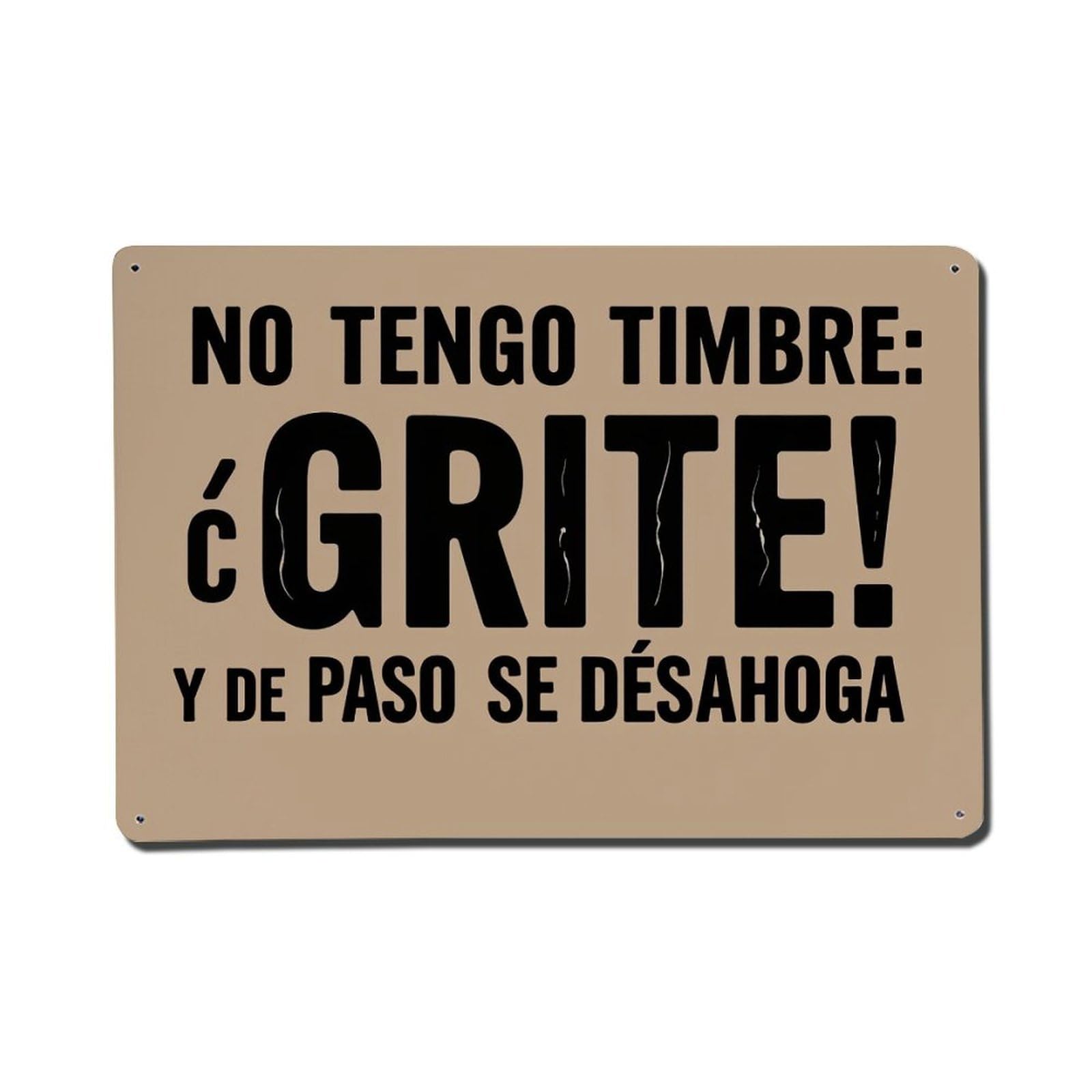Enderetf Vintage I Don't Have A Bell, Shout And Vent At The Same Time Tin Sign Metal Poster, Home Bar Garage Man Cave Cafe Indoor & Outdoor Wall Decoration 8X12inches