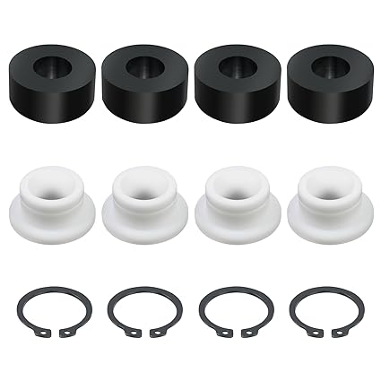 Vanshly?5740-2, 7434-1 Deck Tune Up Kit for Walker Mower -4 Bushings,4 Free Snap Rings and 4 Shock Bushings