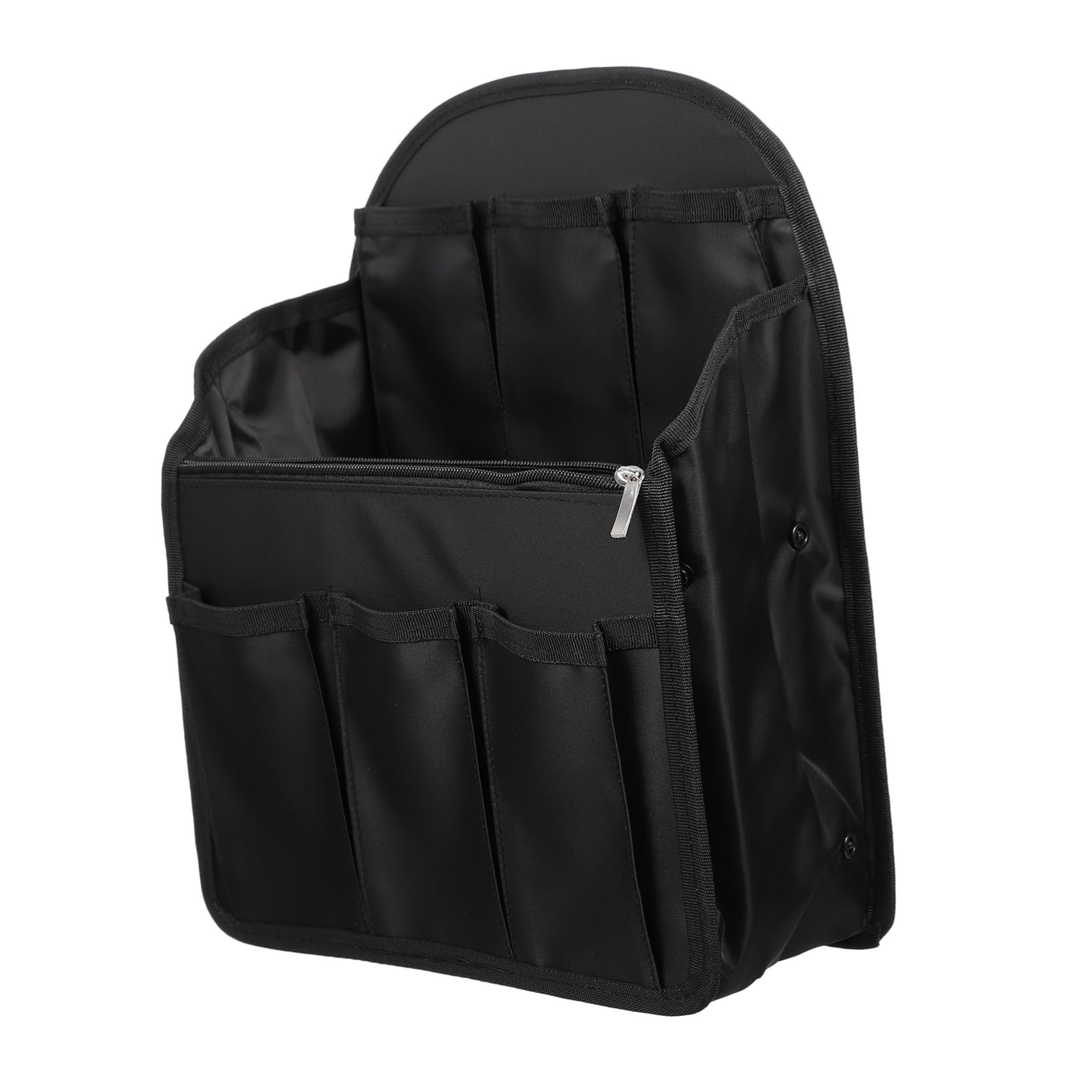 Organizer Zaino da Viaggio in Nylon Nero Scomparti Multipli e Tasche Multiple, Traspirante e Pieghevole, per L'organizzazione Durante i Viaggi