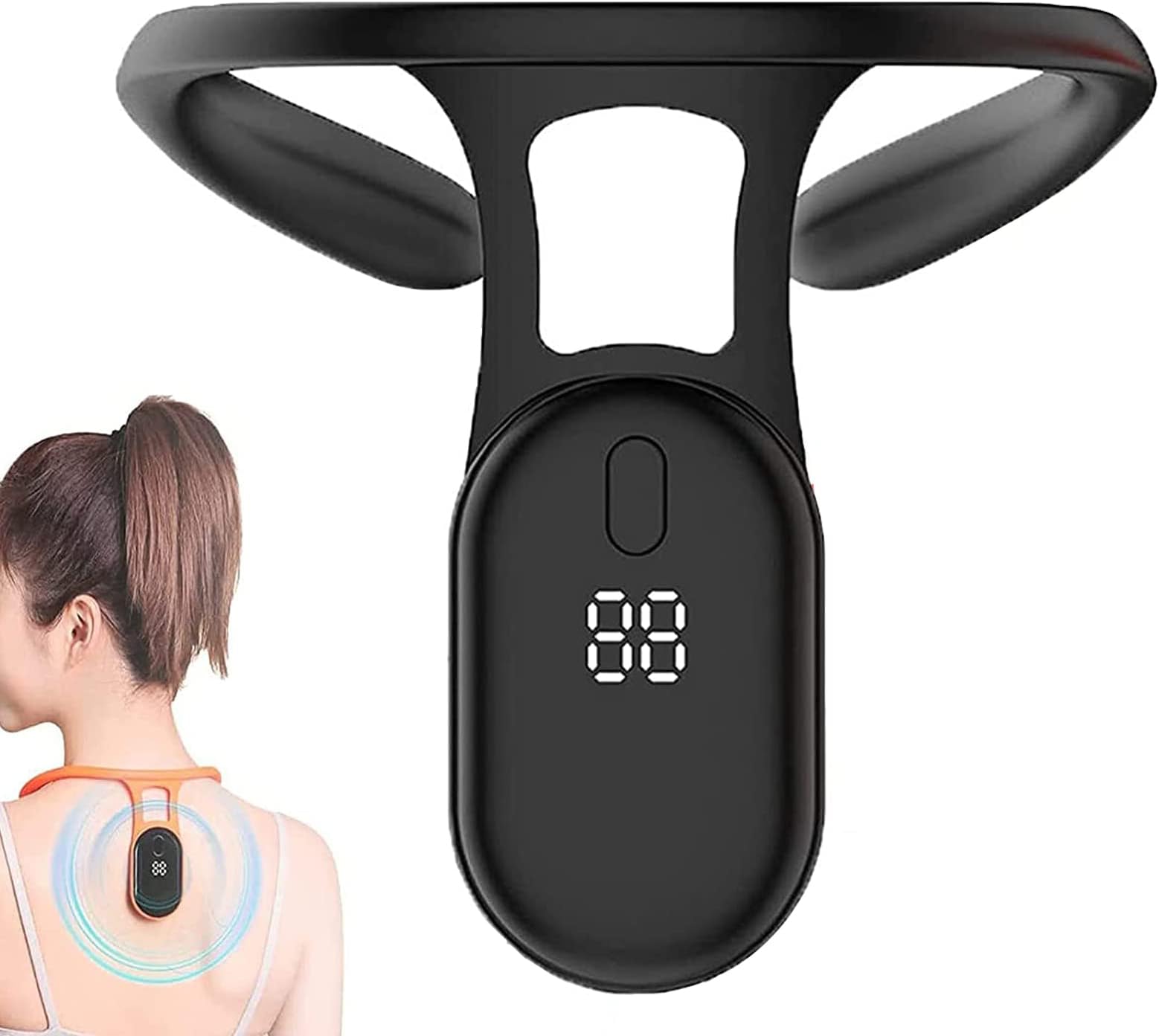 JQTOP Ultrasonic Portable Lymphatic Soothing Body Shaping Neck Instrument (Black)