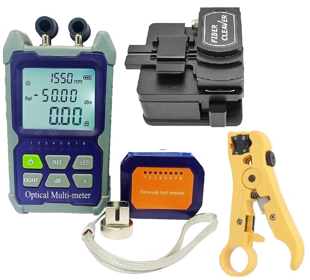 Techtest 3 in 1 Optical Power Meter with Laser Light FC/SC Universal Interface With Optical Fiber Cleaver Cutter Ftth Fiber Optic Knife Tools (B0D29GLSPM) Amazon Price History, Amazon Price Tracker