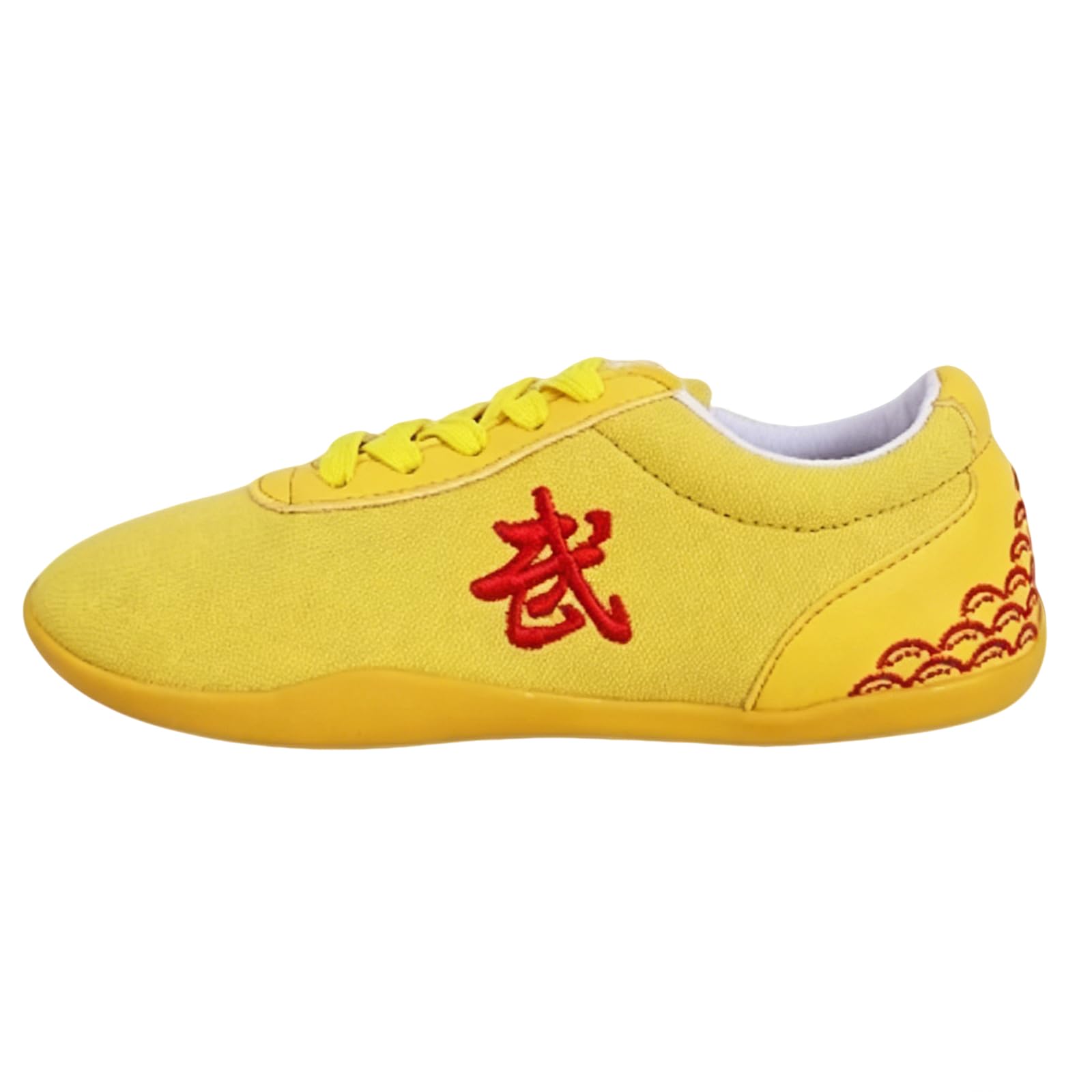 Zapatos unisex de artes marciales chinos tradicionales en color amarillo