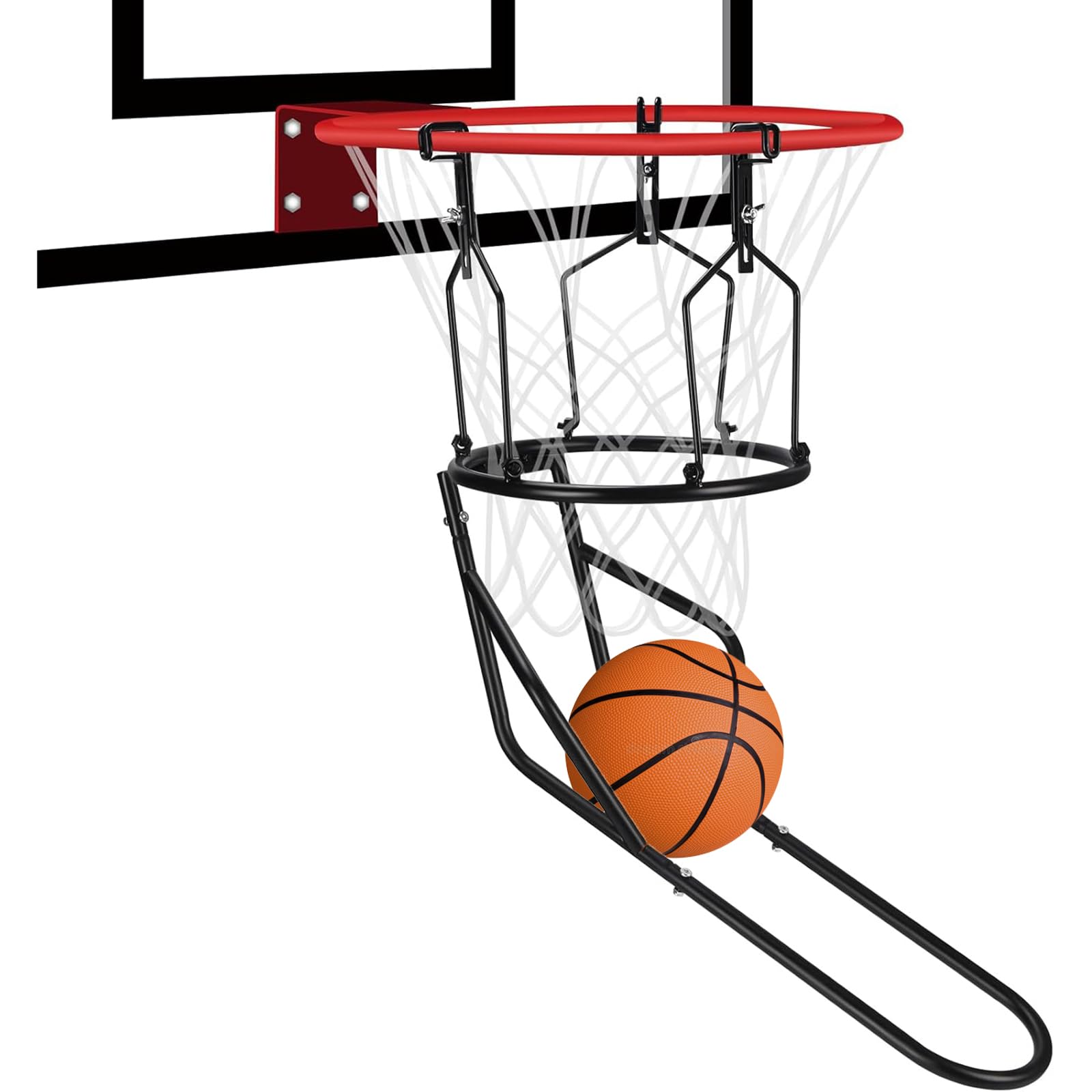 Retour de basket-ball lourd pour s'entraîner à shooter seul dans son jardin