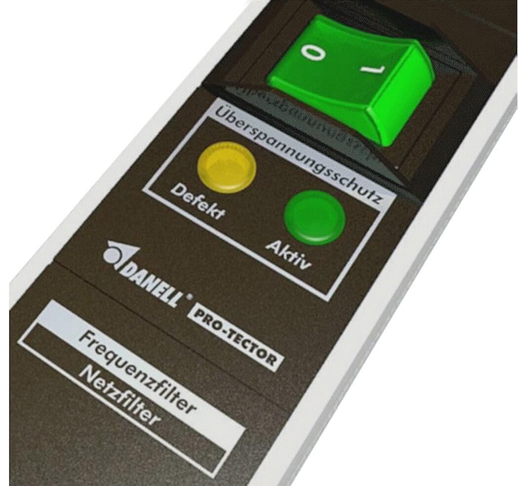 Geschirmte PC-Steckdosenleiste D6744, 6-Fach,zur Schirmung niederfrequenter elektrischer Felder und Reduzierung magnetischer Wechselfelder