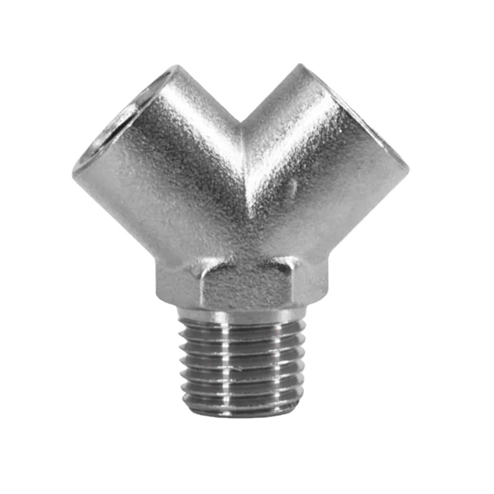 3 Way Hose Connectors 1/4" BSP Female Male Y Shaped Splitter Block Nickel Plated Brass Pipe Fitting Connector Coupler Adapter Water Gas Fuel