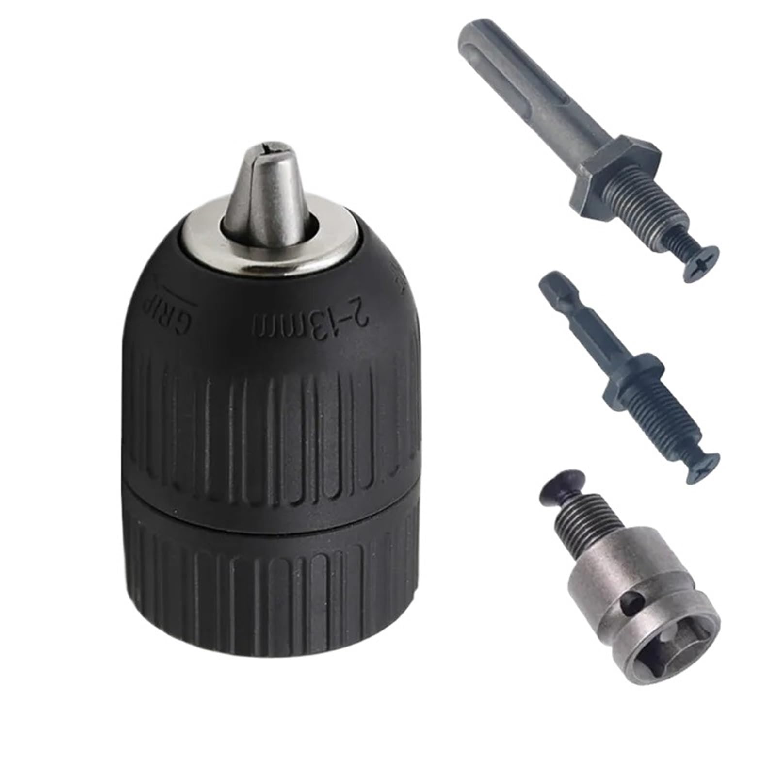 Mandrin de perçage sans clé convertisseur 2-13 mm filetage 1/2"-20UNF adaptateur à changement rapide SDS 6,35 mm clé à percussion hexagonale, outil (adaptateur carré mandrin)