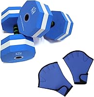 Vista 1 de davidamy's gift - Mancuernas octagonales de espuma para ejercicio aeróbico acuático, resistencia a la piscina, 1 par, equipo de ejercicios