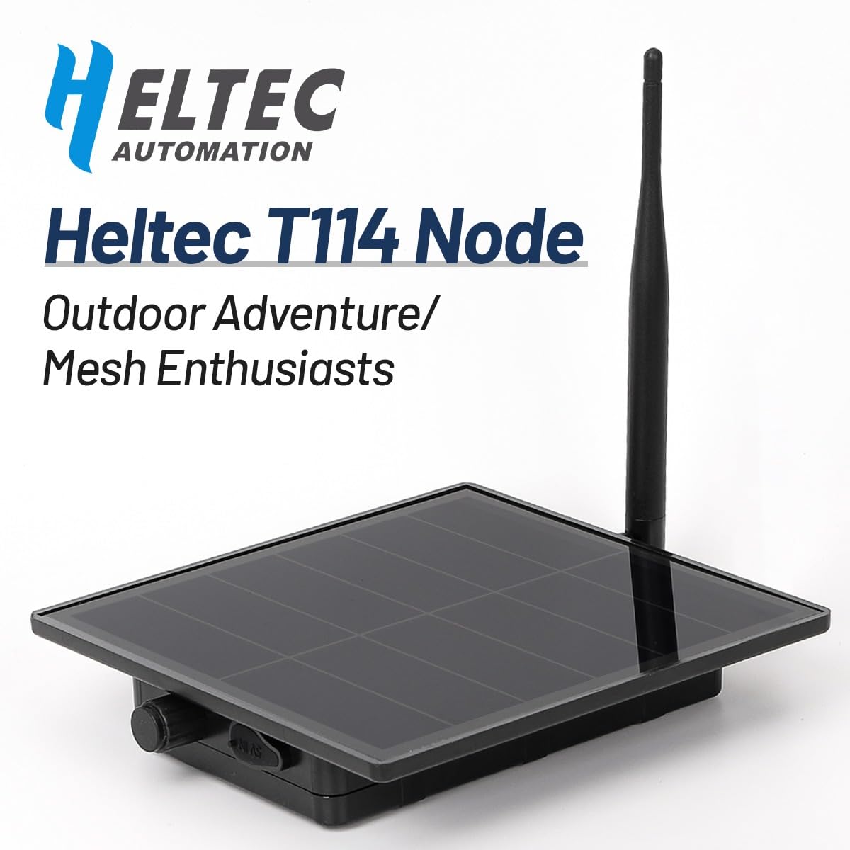 Keepteen D5L-H4 - Kit solare LoRa, ripetitore in rete, 5 W, pannello solare con modulo Heltec T114 LoRa, compatibile con tastiera/mesh core, 868 MHz e GPS, installazione rapida Bluetooth