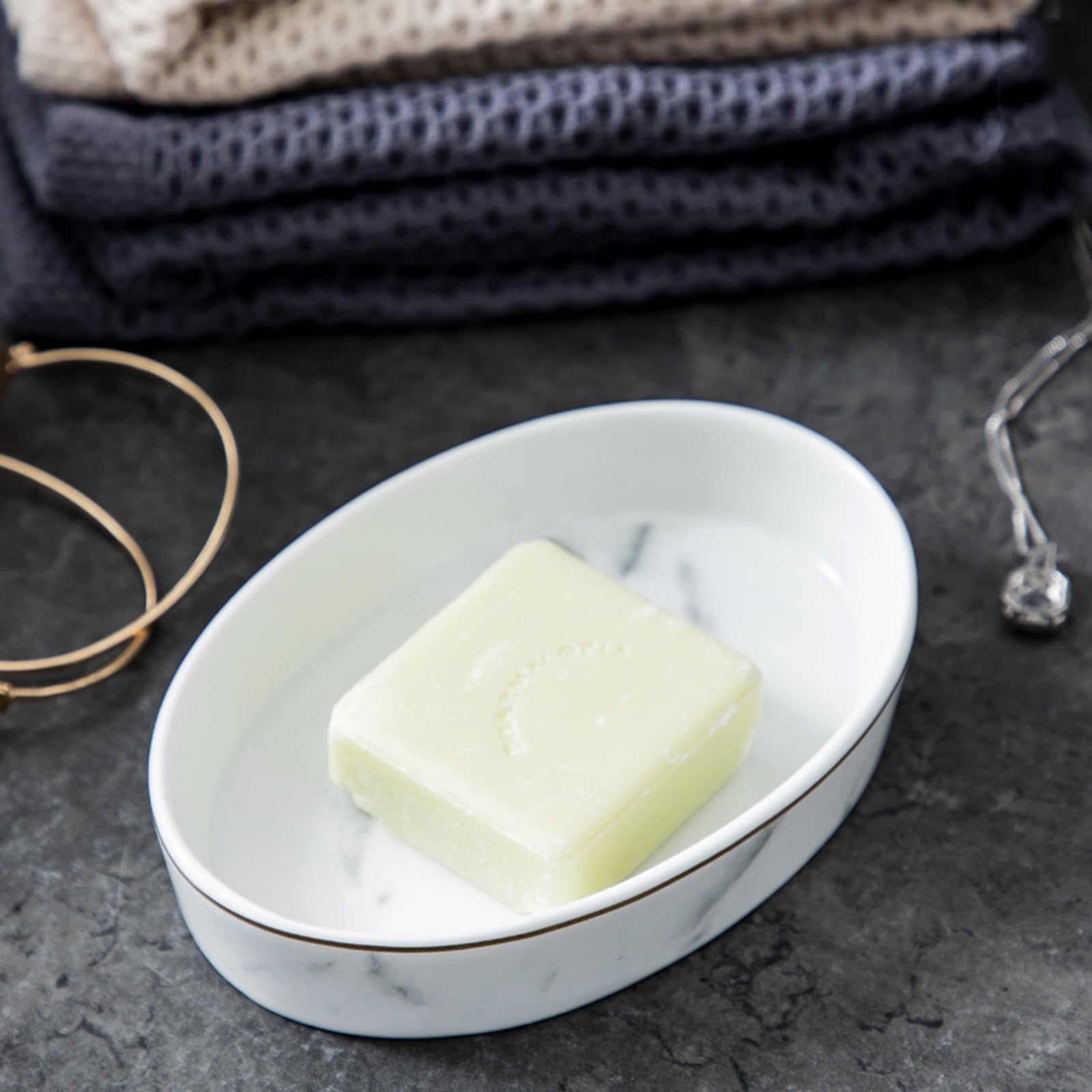 Set dispenser di sapone in ceramica, accessori da bagno con portaspazzolino, portasapone, tazza per spazzolino da denti, per appartamenti e hotel