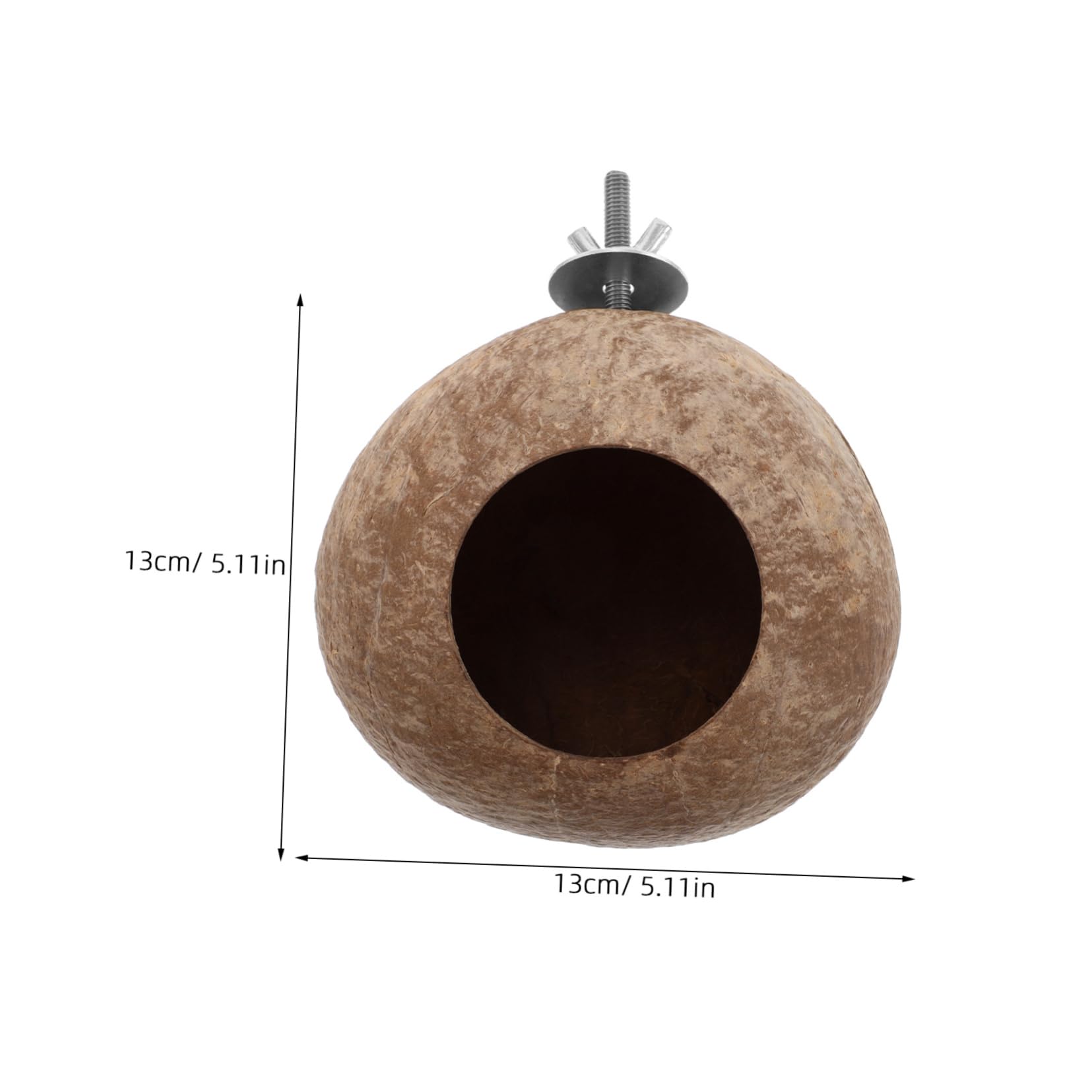 BUGUUYO Coconut Shell Bird Nest for Pet Birds Handmade Natural Breeding Nest for Canaries Parrots Decorative Craft Pendant for Garden