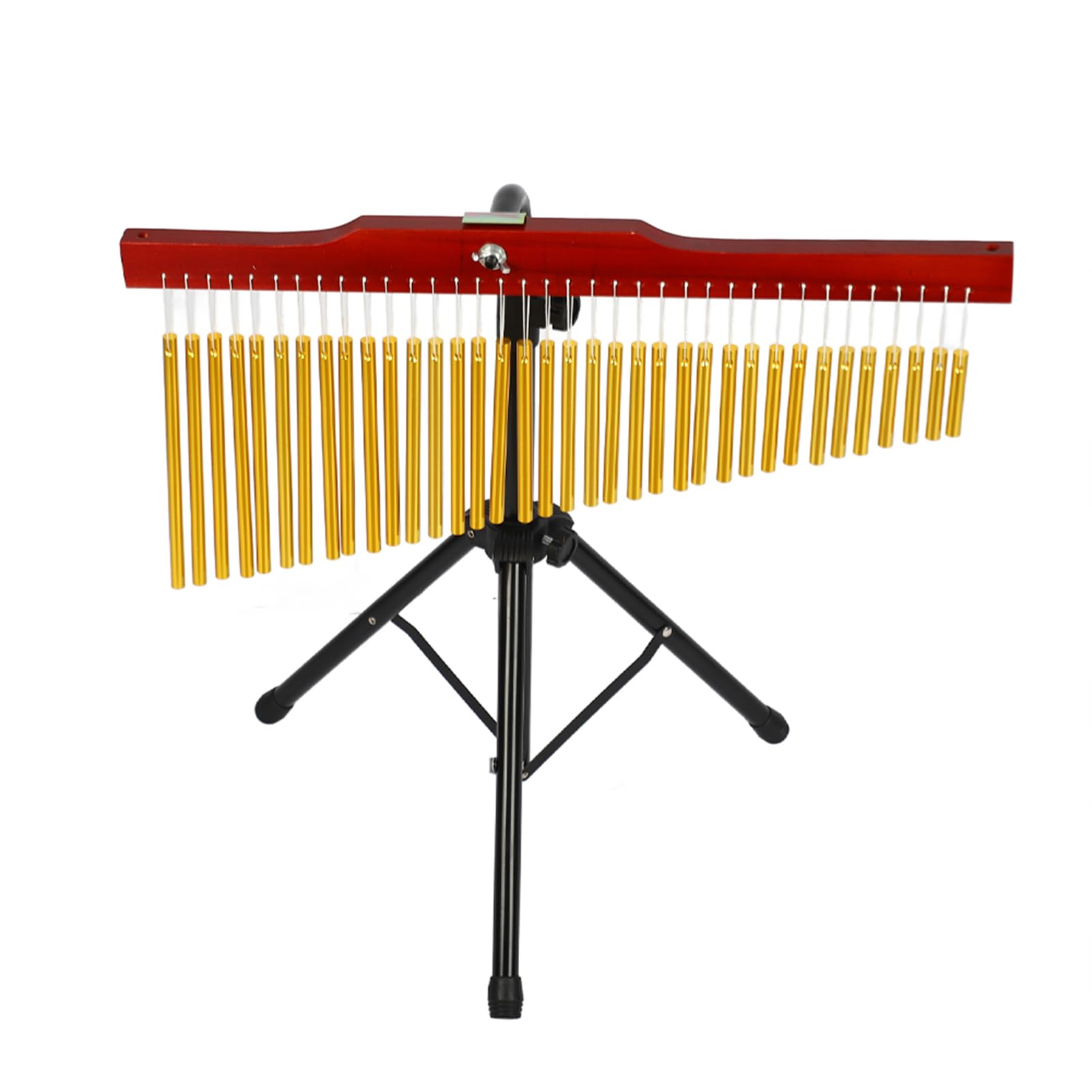 POENVFPO Campana Musicale a 36 Campane, Strumento a Percussione Portatile con Base in Legno, Altezza Regolabile da 2,2 a 5,3 Piedi, Struttura in Alluminio, Prestazioni per Interni Ed Esterni