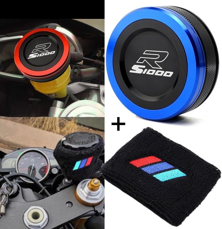 TEMKIN W Motorcycle for Liquid Cylinder Master Reservoir Cover,Front Brake Reservoir Sock for BMW S1000R S 1000R S1000 R 2014-2020 Y (Color : 2FBS Blue)
