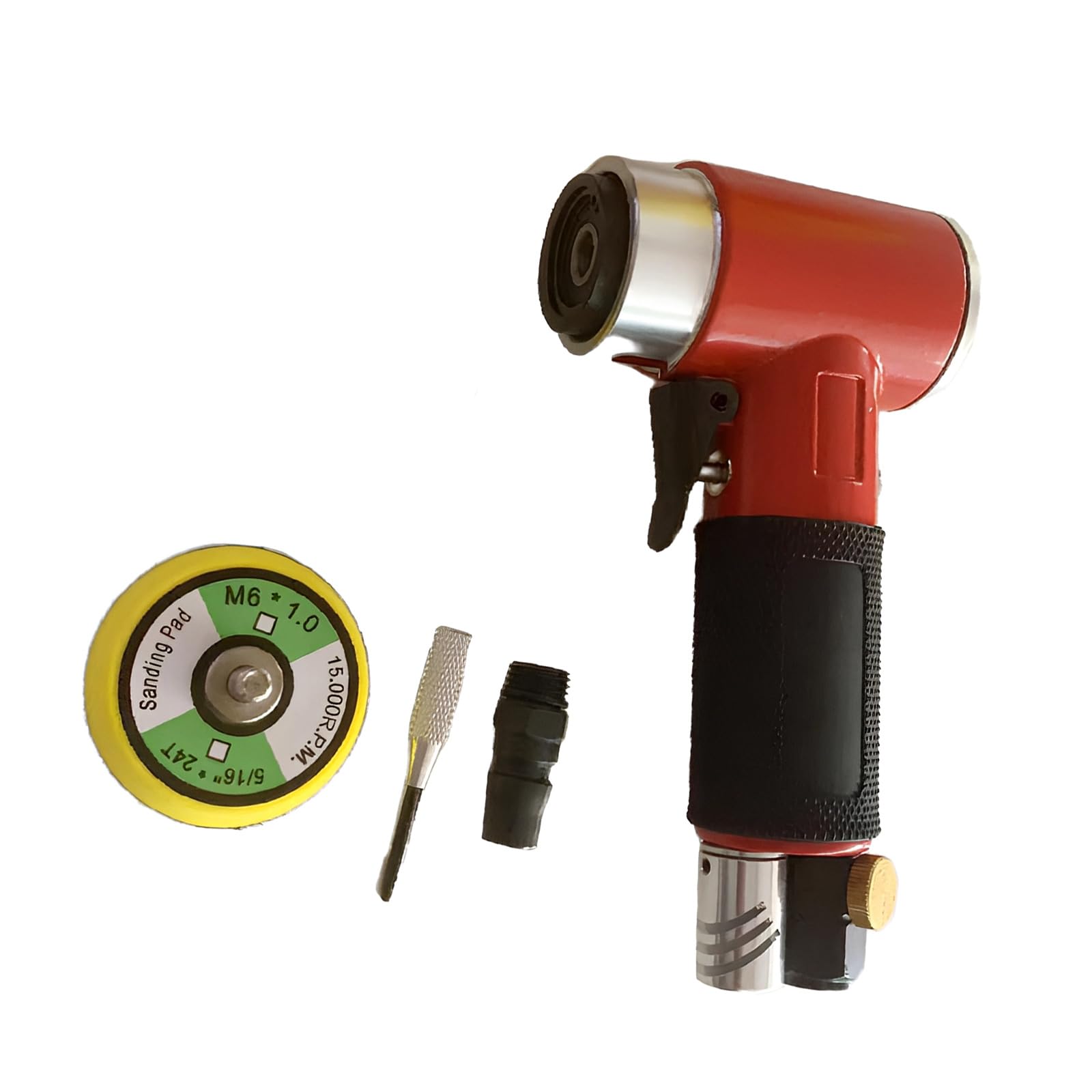 Zxfdsfdbnm Red Eccentric Machin Accuracy 2 Inch Air Powered Polisher Low Noise Sander Engineered For Front Preparation And Wax Application High Speed Buffer