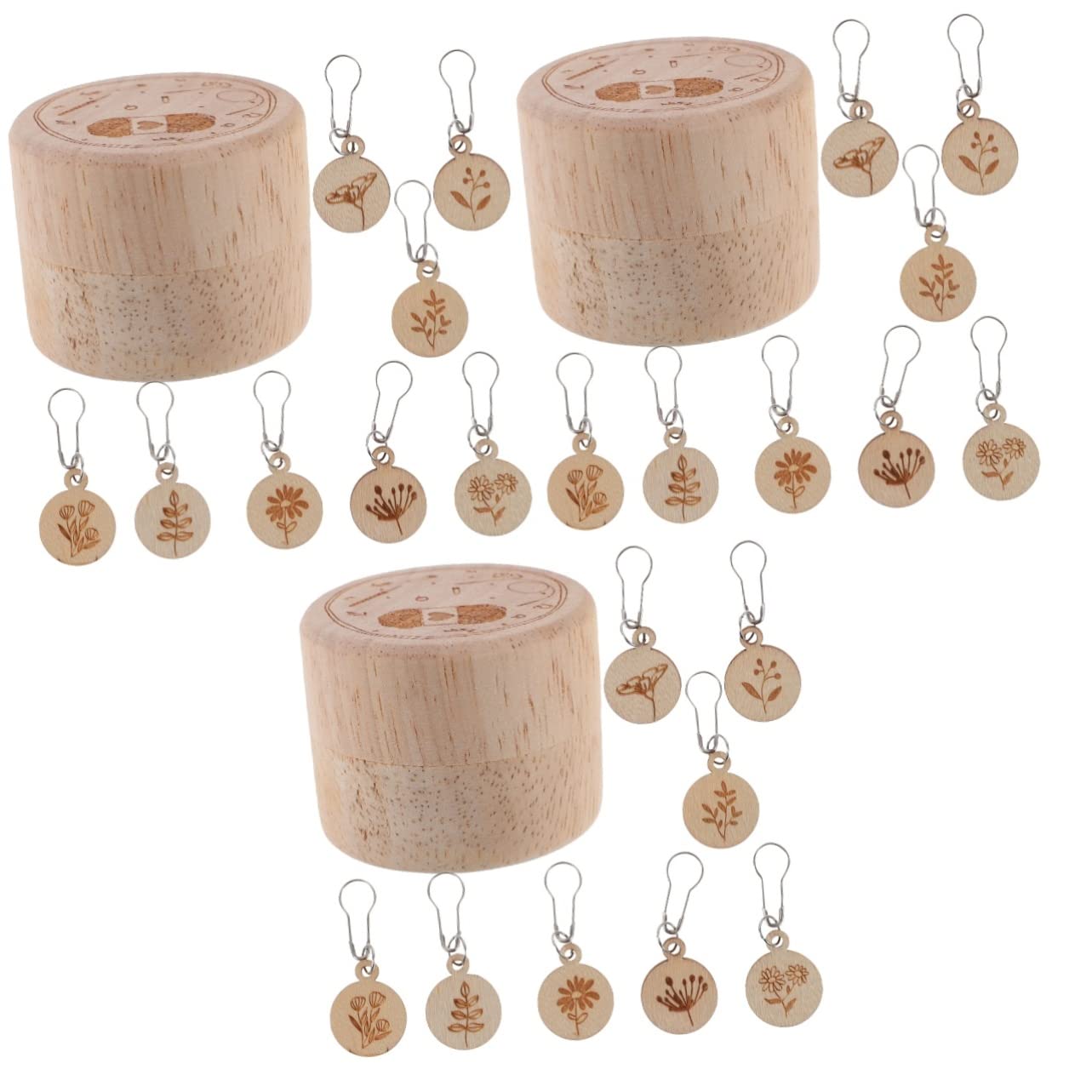 SHINEOFI 3 Juegos Hebilla Marcadora Tejida Marcadores De Ganchillo Para Tejer De Colores Tejedor Marcadores De Punto Artesanía Accesorios De Hilo Pequeño Diminuto Puntada Madera