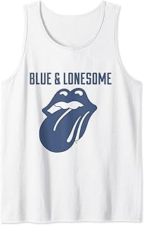 Rolling Stones 72 Logo Azul & Lonesome Vintage White Camiseta sin Mangas