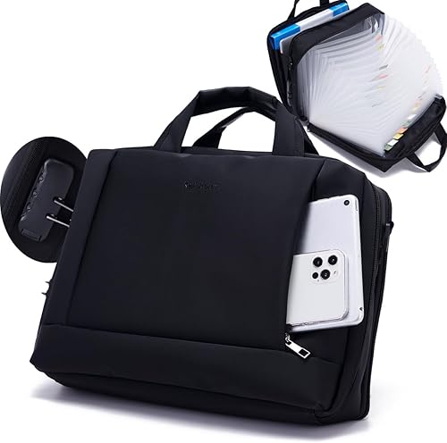 Organizador de archivos de acordeón resistente con asa y bloqueo de combinación, carpeta de archivos expandible de 26 bolsillos, organizador de