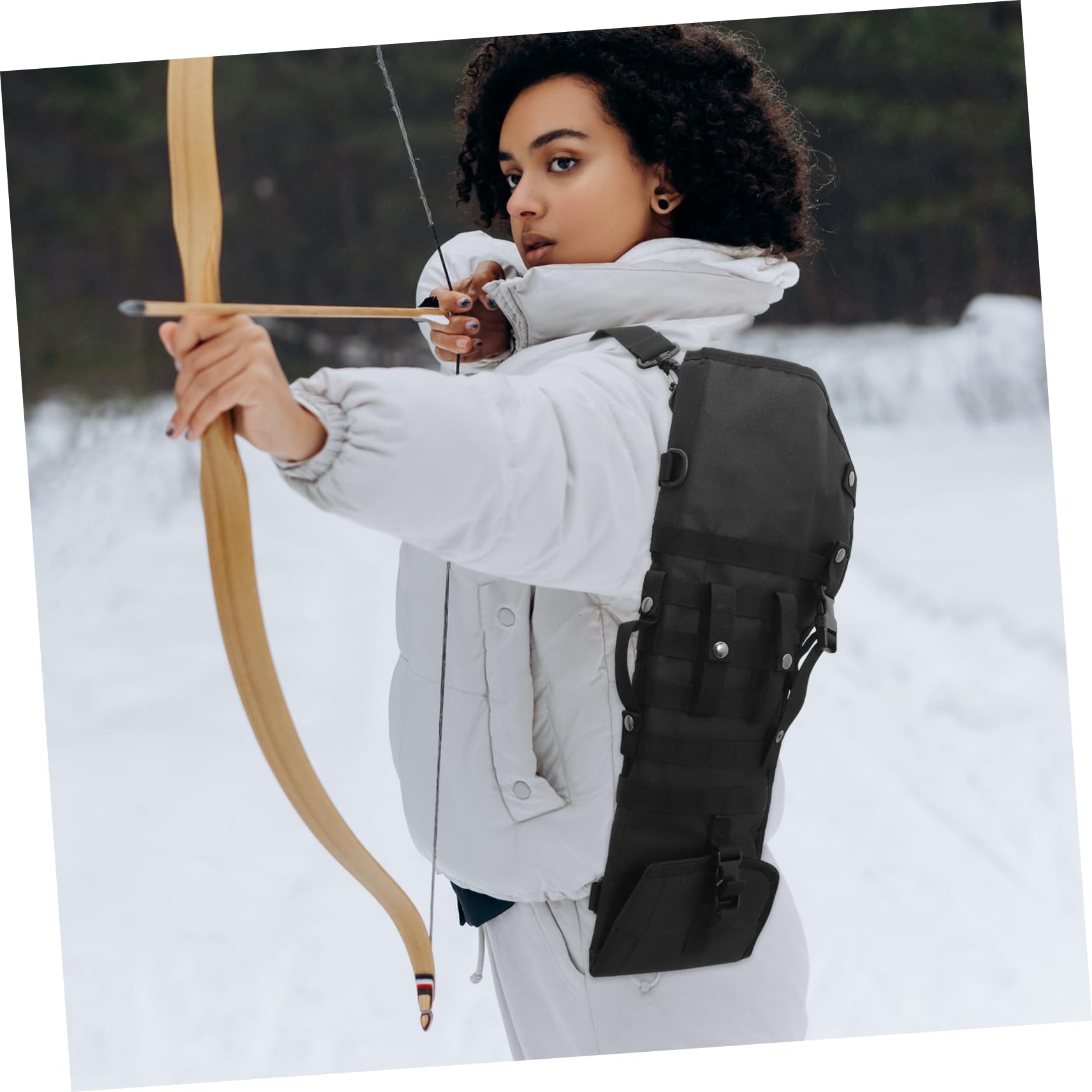 Gogogmee 20 Arrow Capacity Bag Archery Shoulder Bag Oxford Cloth Arrow Pouch Belt