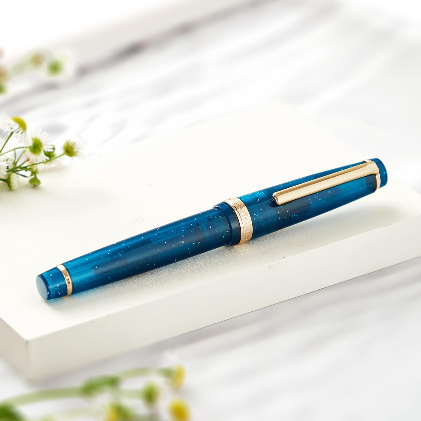 Amazon | Jinhao 82 アクリル万年筆 細字 コンバーター付き 蛍光