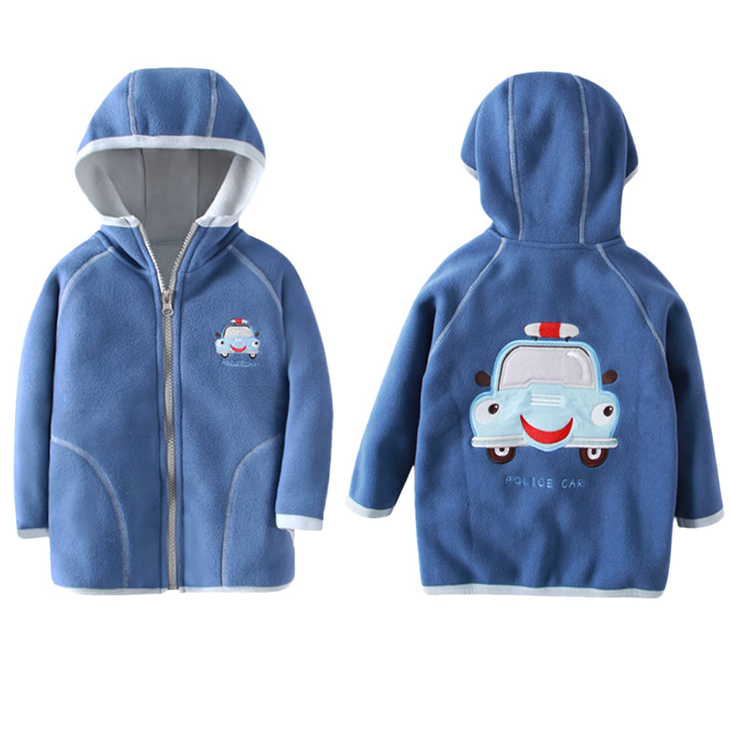 Niños Bebé Chaqueta de Forro Polar con Capucha Niño Niña Pequeño Cremallera Abrigo Informal Cálido de Vestir Exteriores Primavera Otoño Invierno Transiciones Temporadas