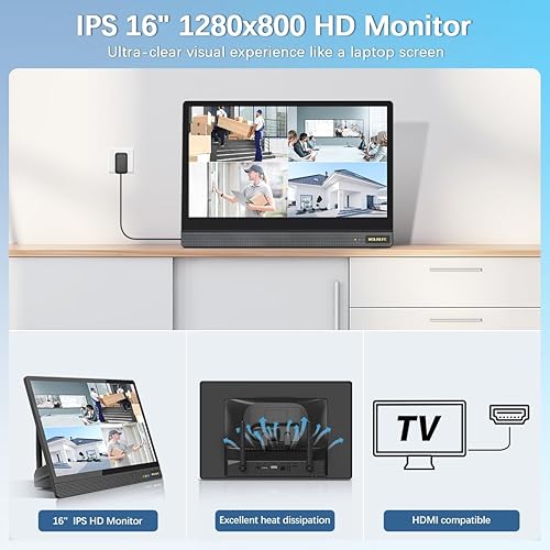 Miniatura 2 de Sistema de seguridad todo en uno sistema de cámara de seguridad inalámbrica para exteriores de 5 MP, sistemas de cámaras de seguridad de video WiFi