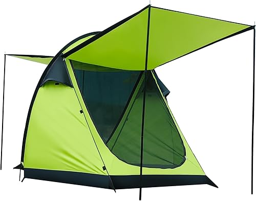 Revolucionaria tienda ultraligera de un solo polo para 4 personas ventilación de doble puerta, diseño espacioso y solución económica para acampar,