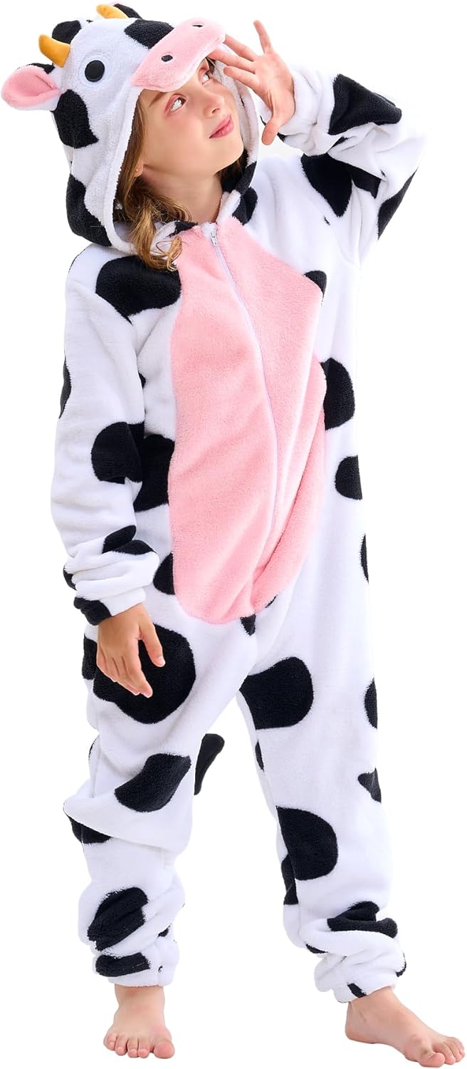 Kids Cow Onesie Costume for Boys Girls Halloween Animals