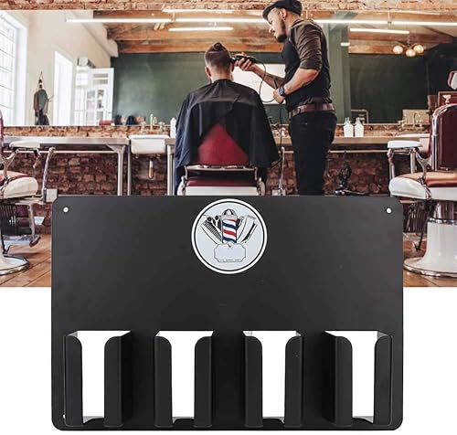 Miniatura 4 de ANGGREK Herramienta de peluquería para almacenamiento de cortapelos eléctrico, estante de almacenamiento para cortar el pelo montado en la pared,