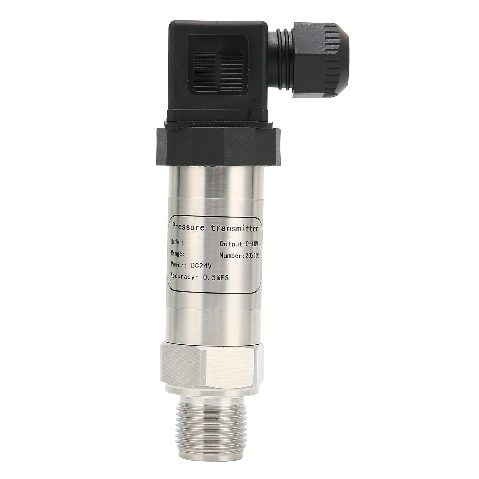 Aramox Sensore di Pressione Trasmettitore di Pressione in Lega di Alluminio 24 V CC 0 10 VA Nucleo in Silicio Diffuso 8 Ms Risposta IP65 per Misurazione della dell'aria dell'acqua 'olio Idraulico