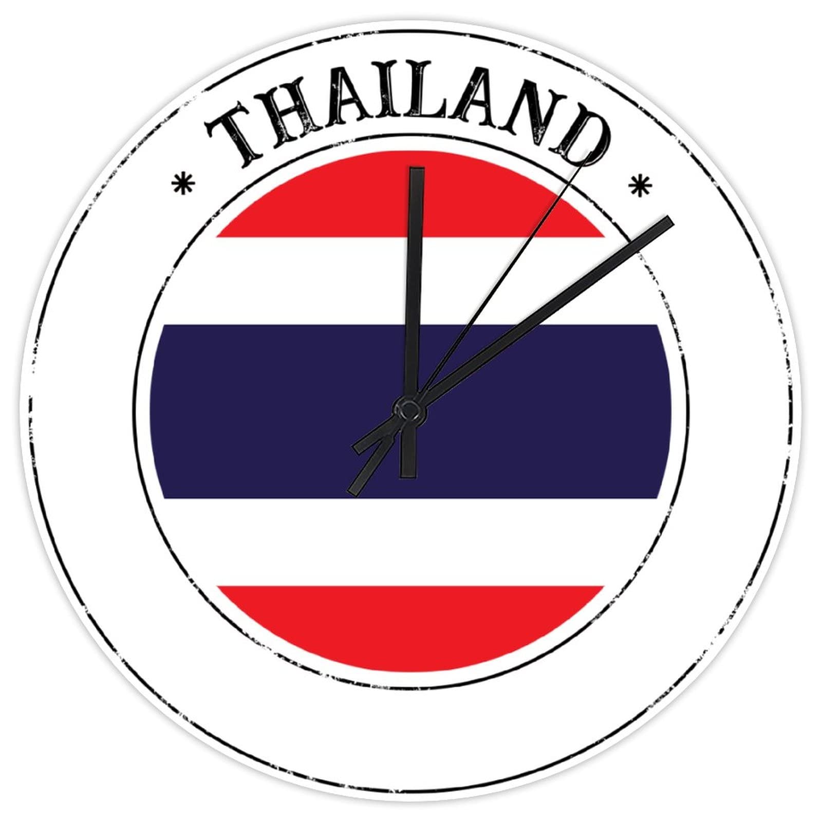 Horloge murale numérique en bois Thaïlande décoration salon 38cm