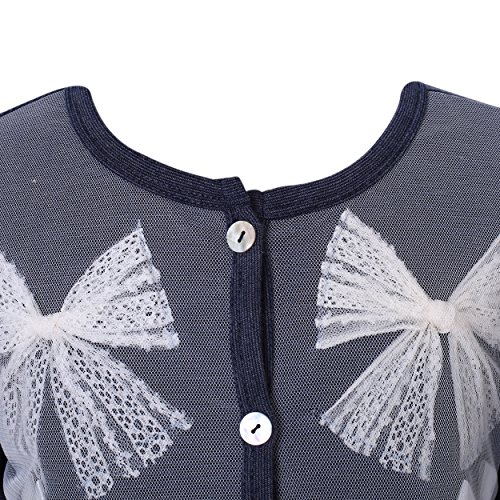 Richie House Little Big Girls' Sweet Knit Cardigan with Lace Size 2-8 RH21874