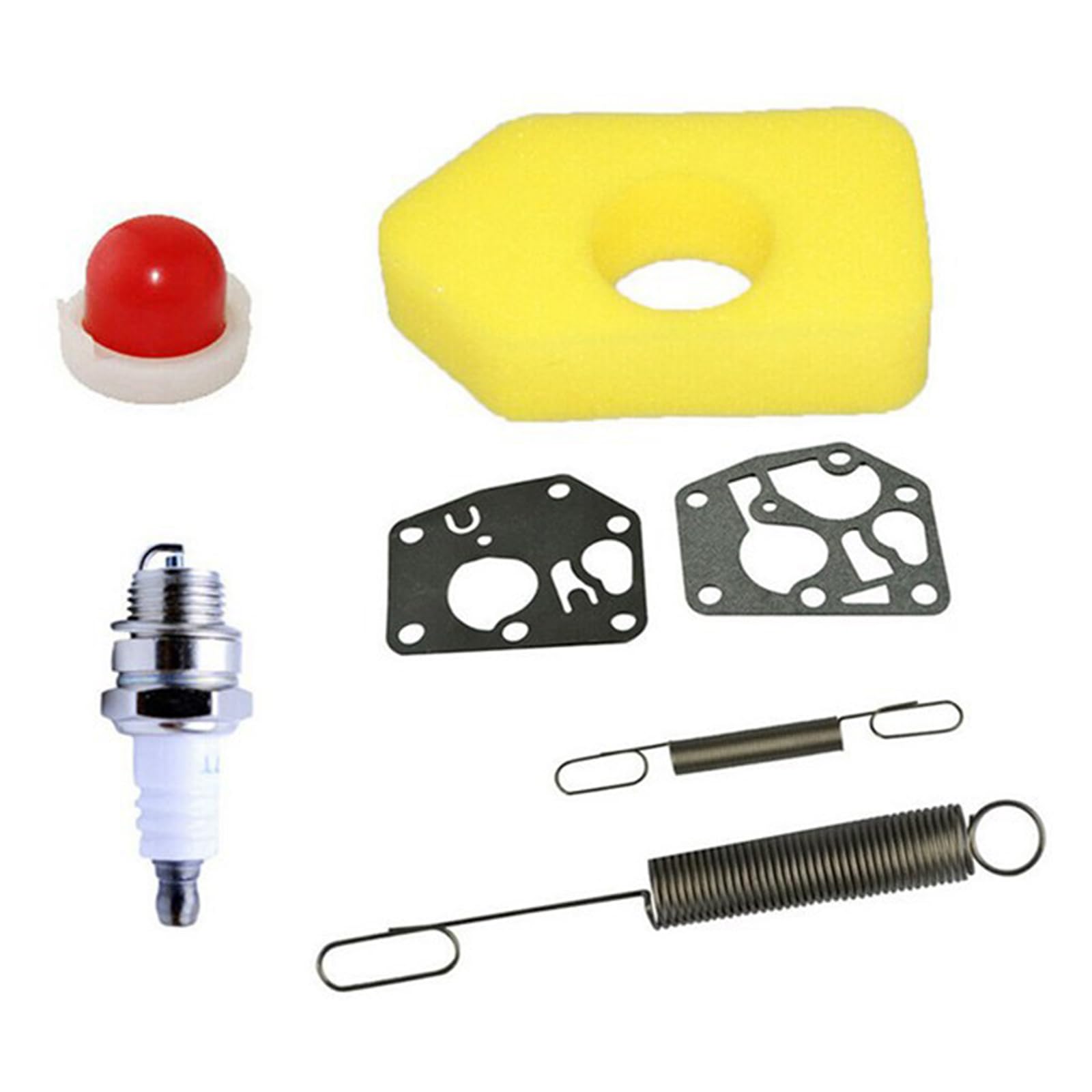 Msioytog Air Filter Service Set With Foam Filter, Engine Plug, Press Bulb, 2 Gaskets And 2 Springs For Small Engine Care And Routine Upkeep