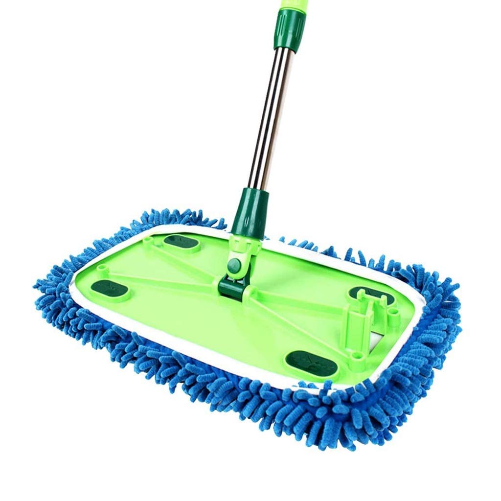 WZHZJ Flat Mop, Self Cleaning and Squeeze Drying 360 Rotating, Flexible Access to Tight Places