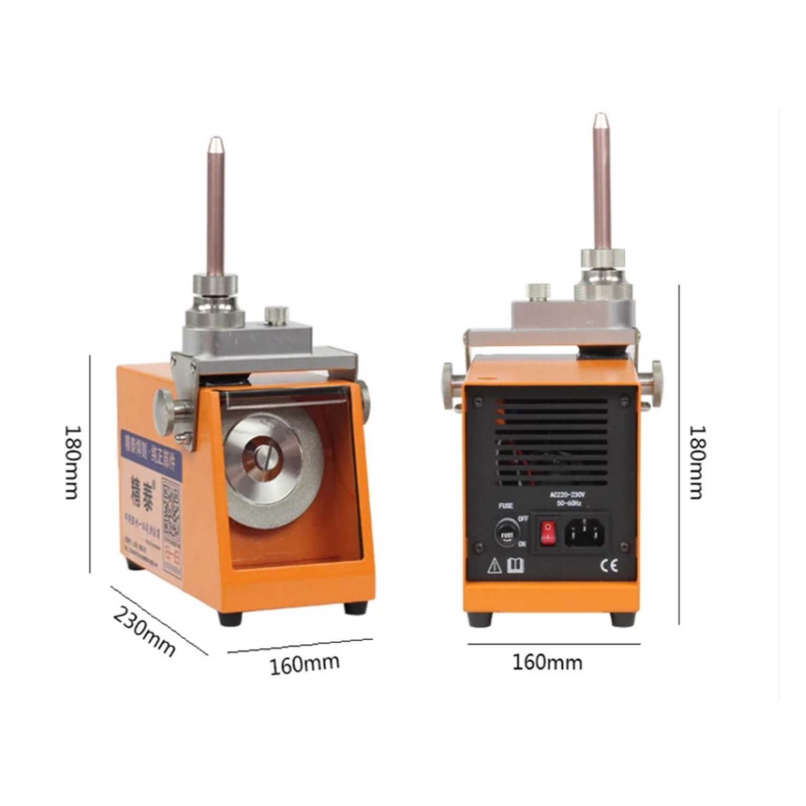60W Elettrico Ago di Tungsteno Rettificatrice Asta di Tungsteno Elettrodo for Affilare I Coltelli Smerigliatrice TIG Ago di Saldatura Affilatura Machin, Professionale, set di strumenti