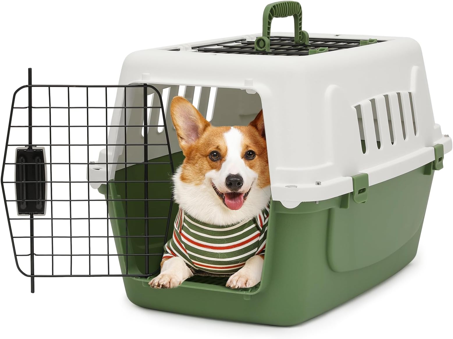Spring Load Latch Hard Sided Breathable Puppy Crate Organizer Case