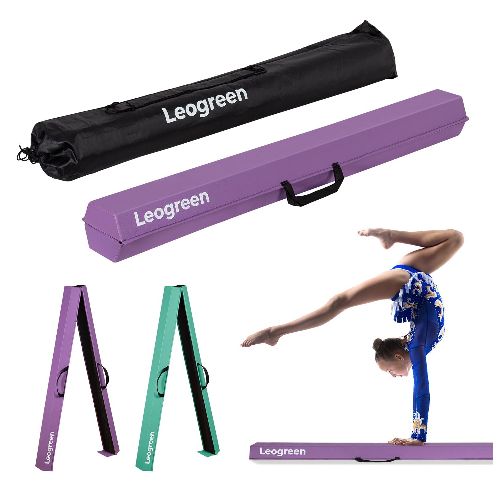 Trave Di Equilibrio Pieghevole Per Ginnastica - 210-300 Cm, In Pelle PU, Antiscivolo, Per Bambini E Principianti