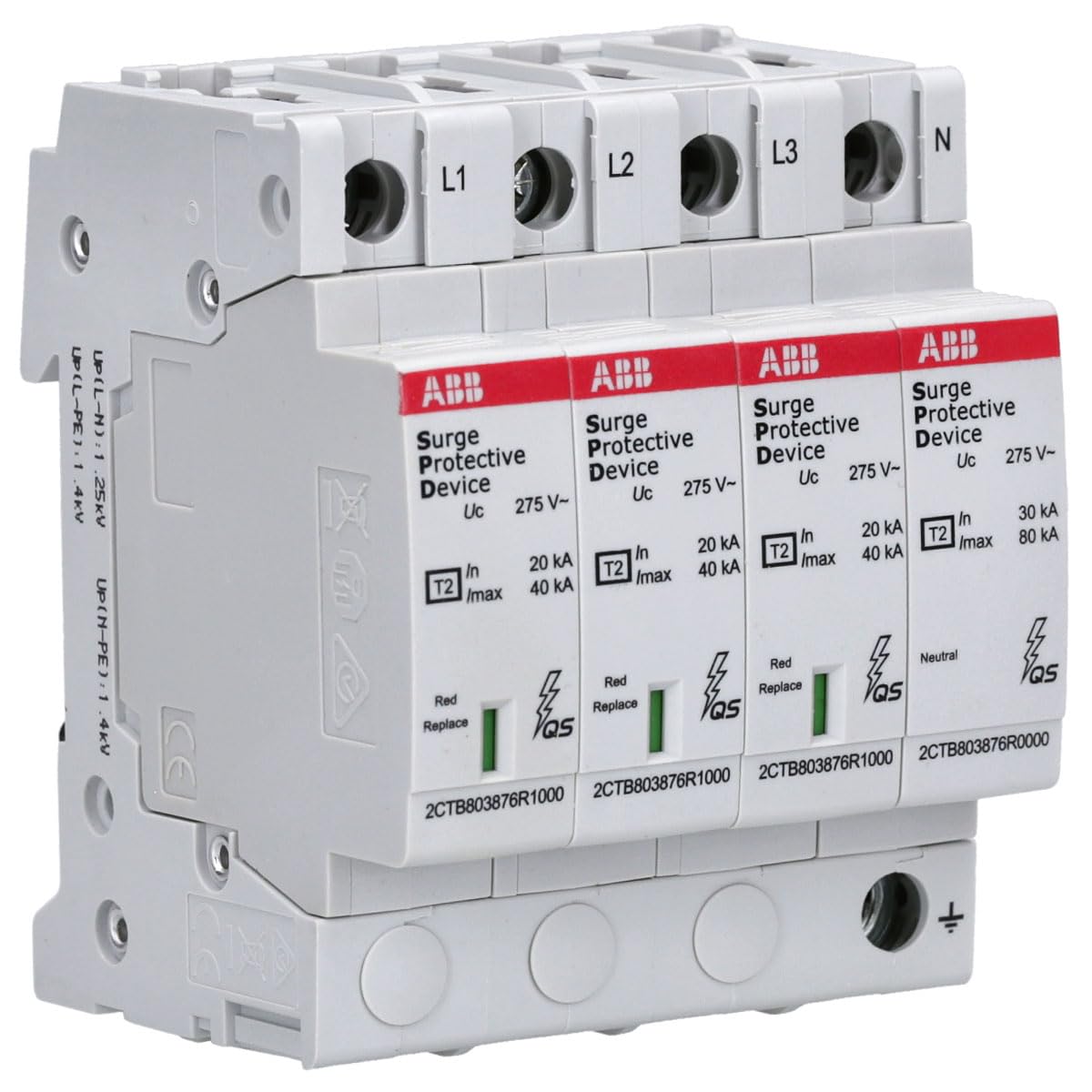 ABB OVR T2 3N 40 275 P SPD 3P+N 40KA