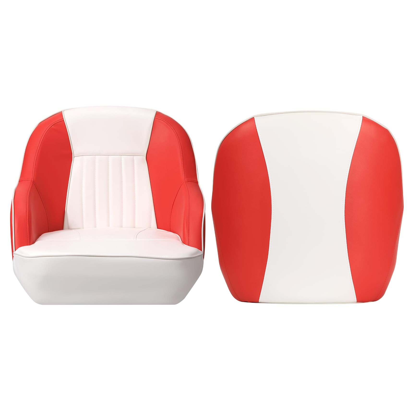 Sedia capitano ergonomica per barca pontoon - Imbottitura in schiuma densa, schienale alto, braccioli curvi - Struttura in plastica stampata a iniezione, montaggio standard - Ideale per pesca