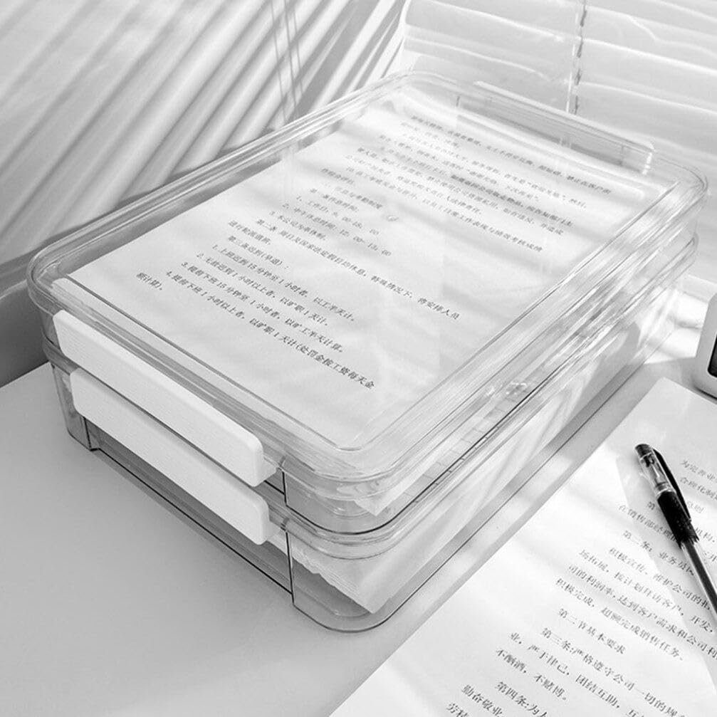 LALAFINA 2stücke Dokumenten-organizer Box Teiliges Transparente Aufbewahrung Für Reiseunterlagen Karten Und Zertifikate Leicht Tragbar Pet-material Für Büro Und Unterwegs