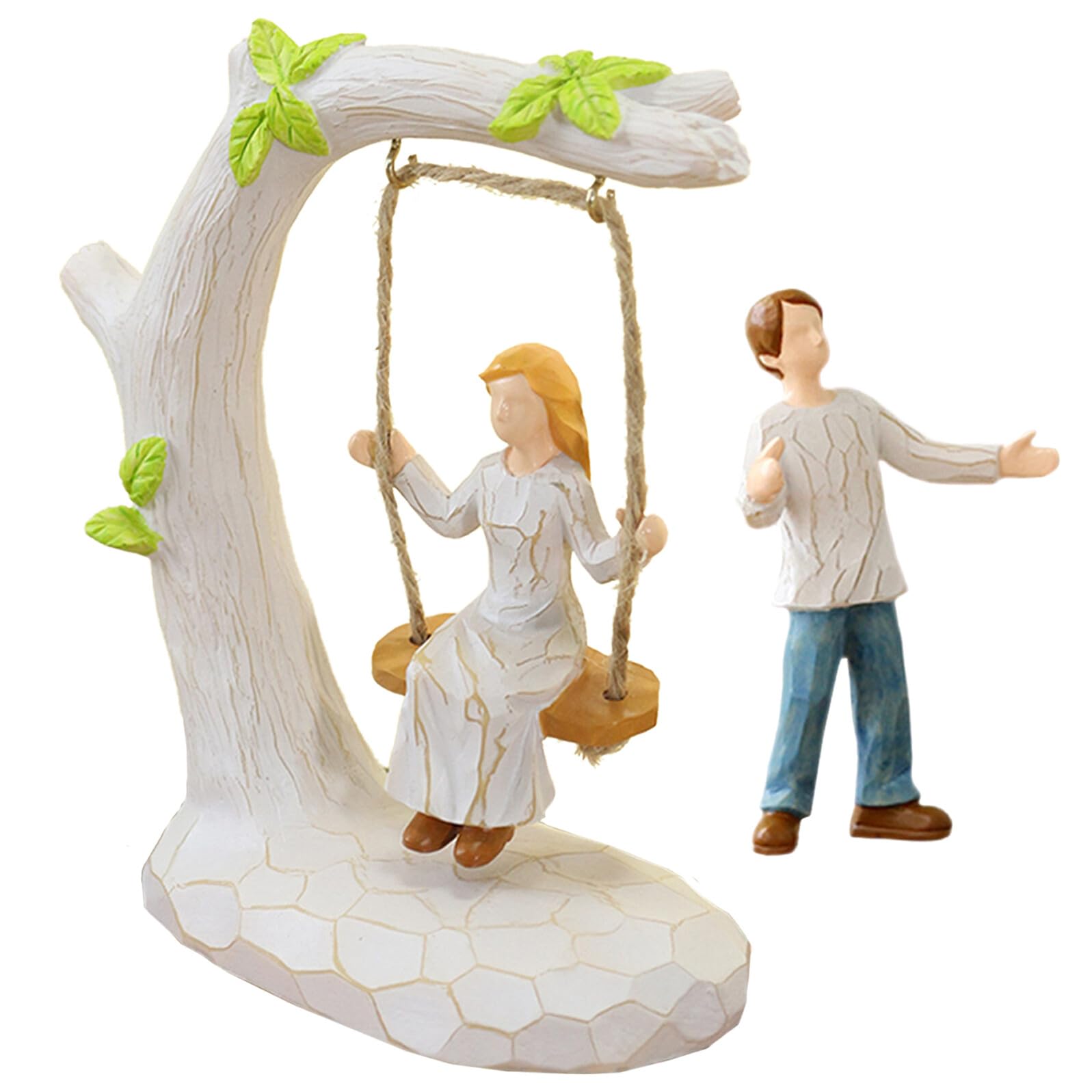 Sculpture romantique BESTYASH imitation bois, statuette artistique solide
