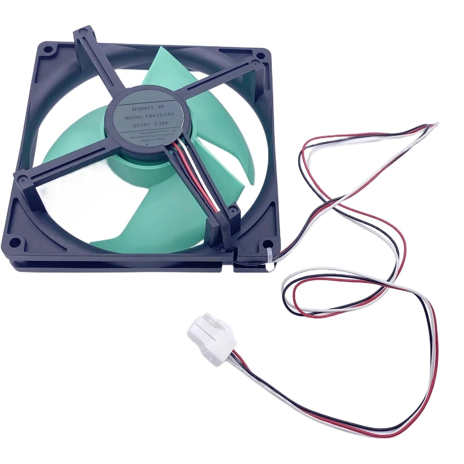 1Pcs FBA12J15V 15V 0.28A Refrigerator Condenser Fan Motor Assembly Compatible for 12012025mm 3-Wire Refrigerator Cooling Fan