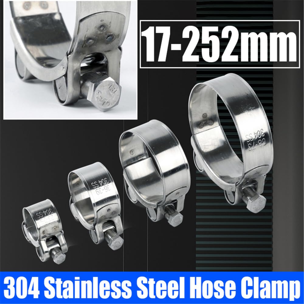 sztuk mocny zacisk węża 304 zacisk do rur ze stali nierdzewnej wydechowy okrągły fajka wodna zacisk mocujący 17mm-252mm,162,174mm