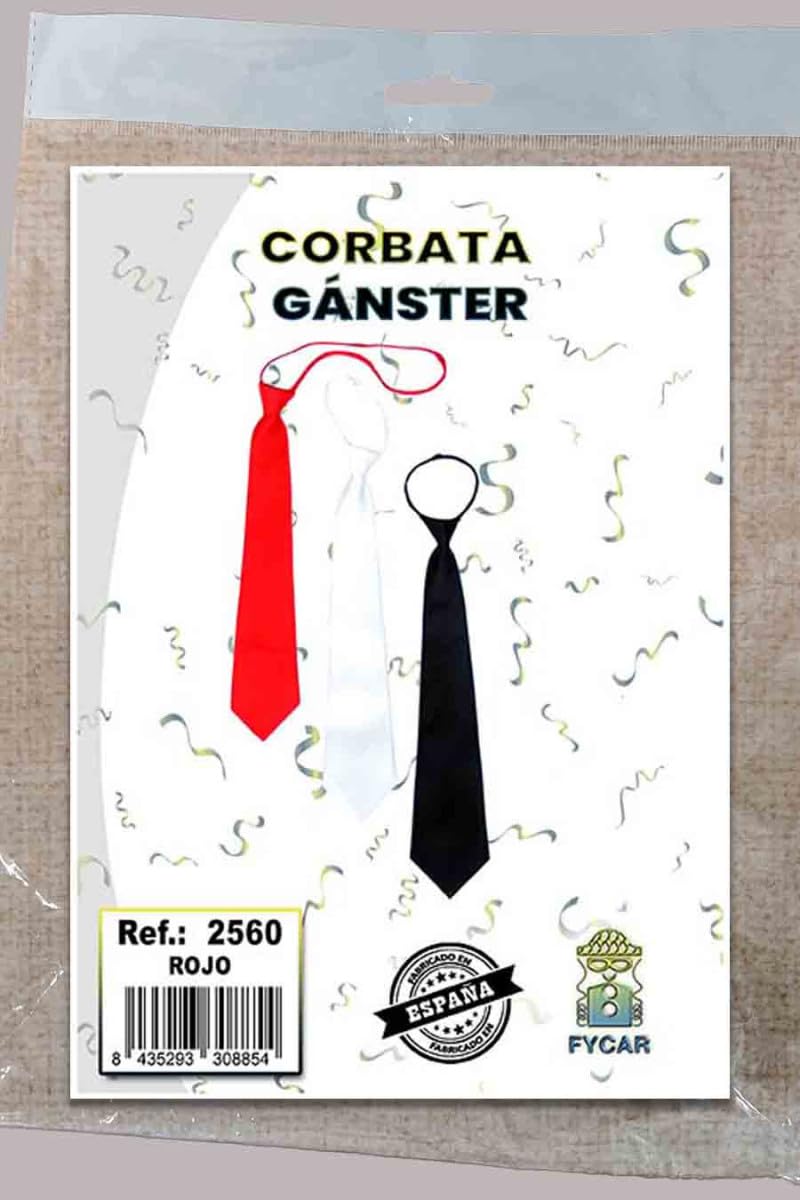 DISBACANAL Corbata de ganster - Negro, Infantil