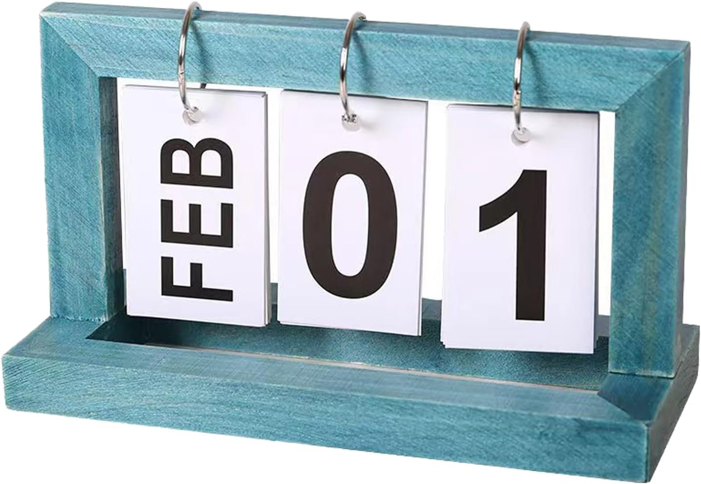 Sponsored Ad – Wooden Flip Perpetual Calendar Suitable for Daily Office,Home Decoration Vertical Kitchen Desktop Decoration （Blue）