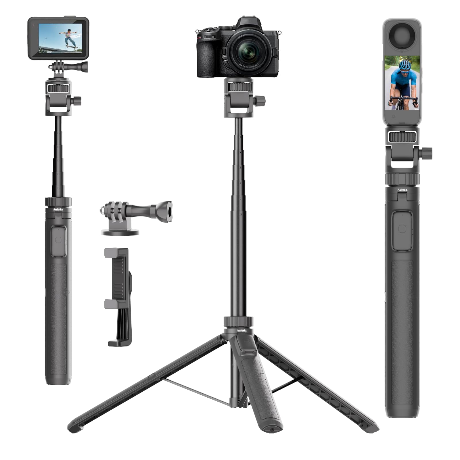 Selfie-Stick-Stativ für Action-Kameras und Mobiltelefone