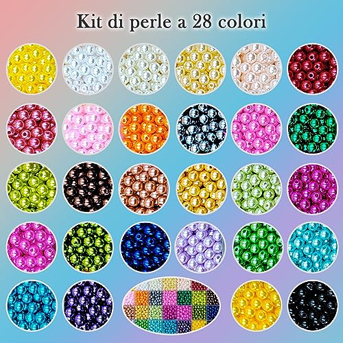 Set Perline Braccialetti Fai Da Te - 5300 Pezzi Con Charm Per Bambini E Adulti - Foto 7