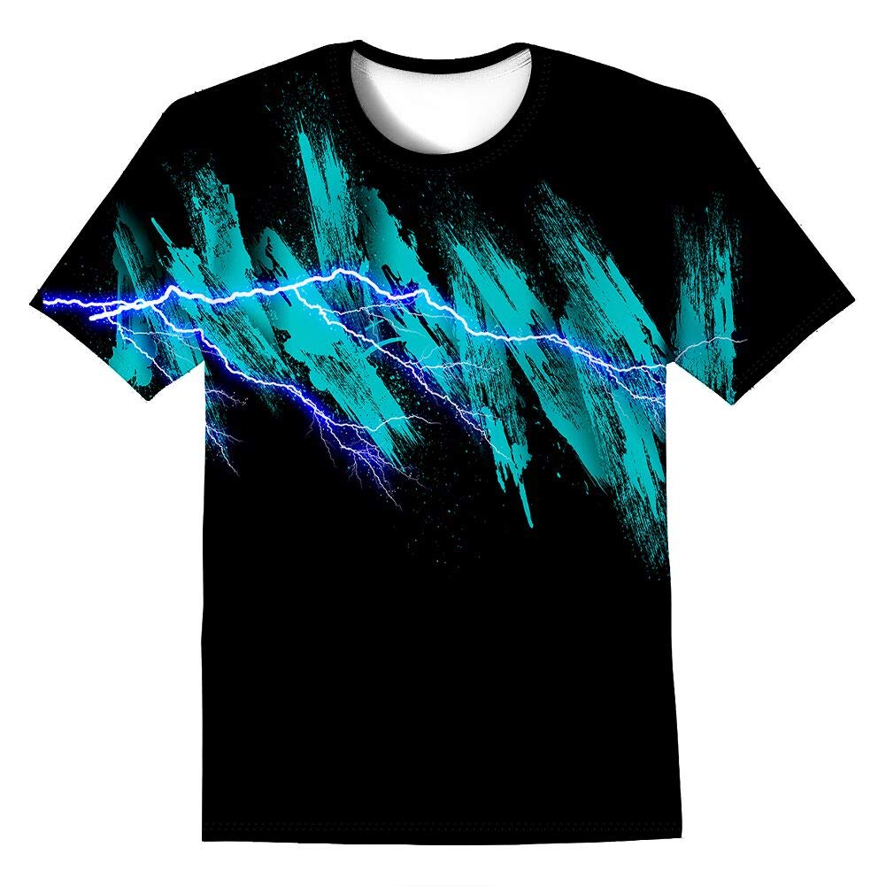 LAIDIPASBoys Girls 3D Graphic Shirts Cool Crewneck T-Shirt Unisex Short Sleeve Top Tees 6-16 Years