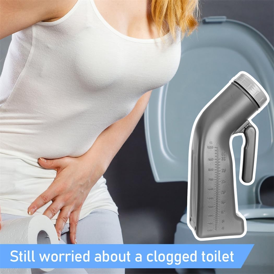 Urinoir Portable Unisexe 1000 Ml - Pour Femmes, Hommes Et Enfants, Idéal Voyage, Camping Et Personnes à Mobilité Réduite