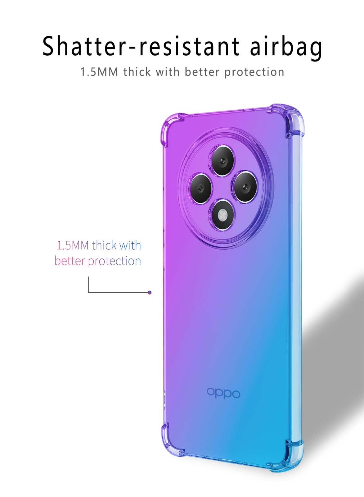 HAOYE Cover per OPPO Reno 12F 5G / OPPO Reno 12FS 5G con Girevole Anello, Traslucido Custodia con Supporto Magnetico Auto, Silicone TPU e PC Doppio Strato Protettiva Bumper. Giallo